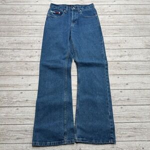 Y2K Tommy Jeans Jeans Women's 28 Blue Denim High Rise Wide Leg Relaxed Fit Retro